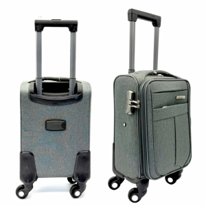 Текстилен авио куфар - спинър за ръчен багаж GREY S TRANSIT  с разширение, три дълбоки външни джоба и голямо вътрешно отделение